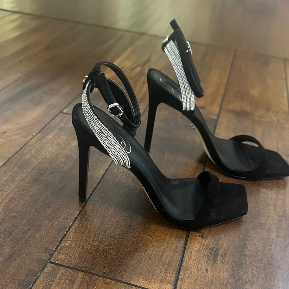 Sam Edelman Black Heels with Silver Accents